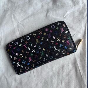 Louis Vuitton Black Multicolor Monogram Zip Wallet